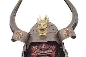 Japanese samurai mask isolated photo, an Arts & Entertainment Photo by DanFLCreativo