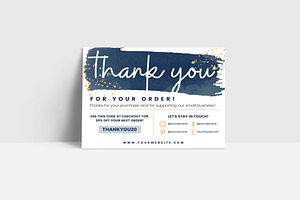 Thank You Order Card For Canva