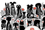Herd of Dogs Folk Art, a Pattern Graphic by Arie Clares (Thumbnail 11 of 12)
