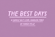THE BEST DAYS | MARKER FONT, a Handwritten Font by Maria Feliz Fonts (Thumbnail 1 of 9)