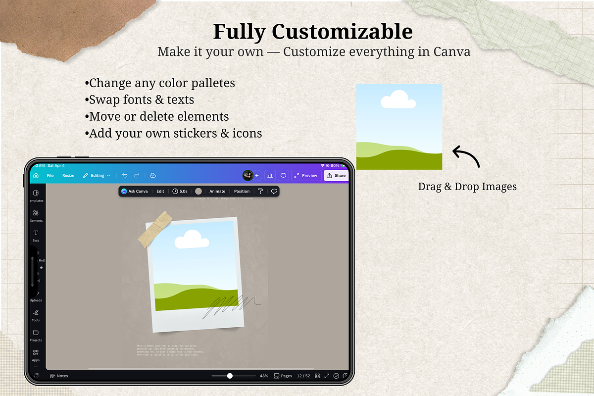 Canva Instagram Templates Vintage, a Social Media Template by Wicked Creative (Photo 19 of 20)