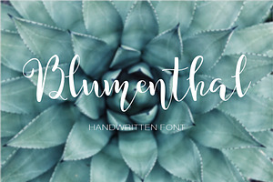 Blumenthal handwritten font