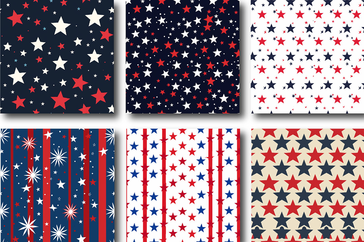 Fourth of July Seamless Pattern, a Pattern Graphic by DreamCafeArt (Photo 2 of 7)