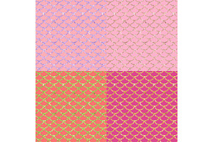 Pink & Mermaid Scales Digital Paper