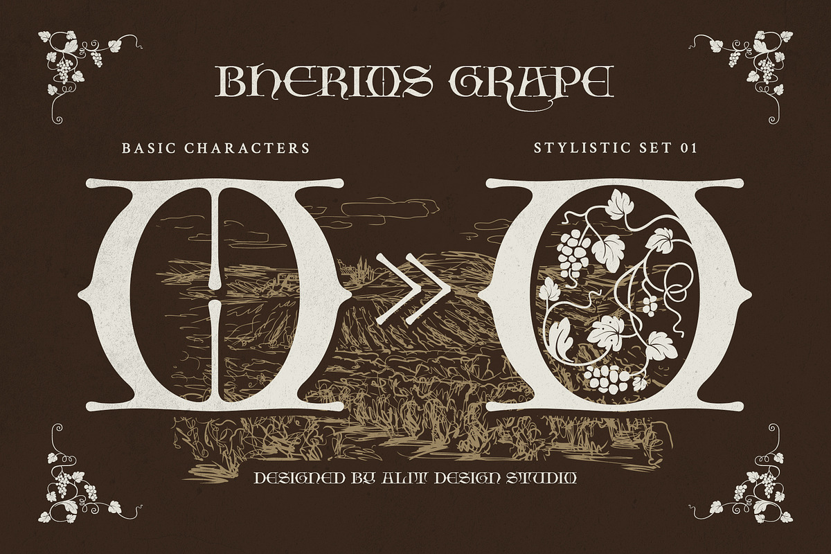 Bherios Grape Typeface, a Serif Font by alit design (Photo 11 of 18)