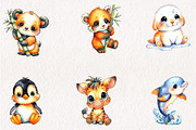 Watercolor Baby Animals bundle, a Seasonal Illustration by CreationArt (Thumbnail 2 of 5)