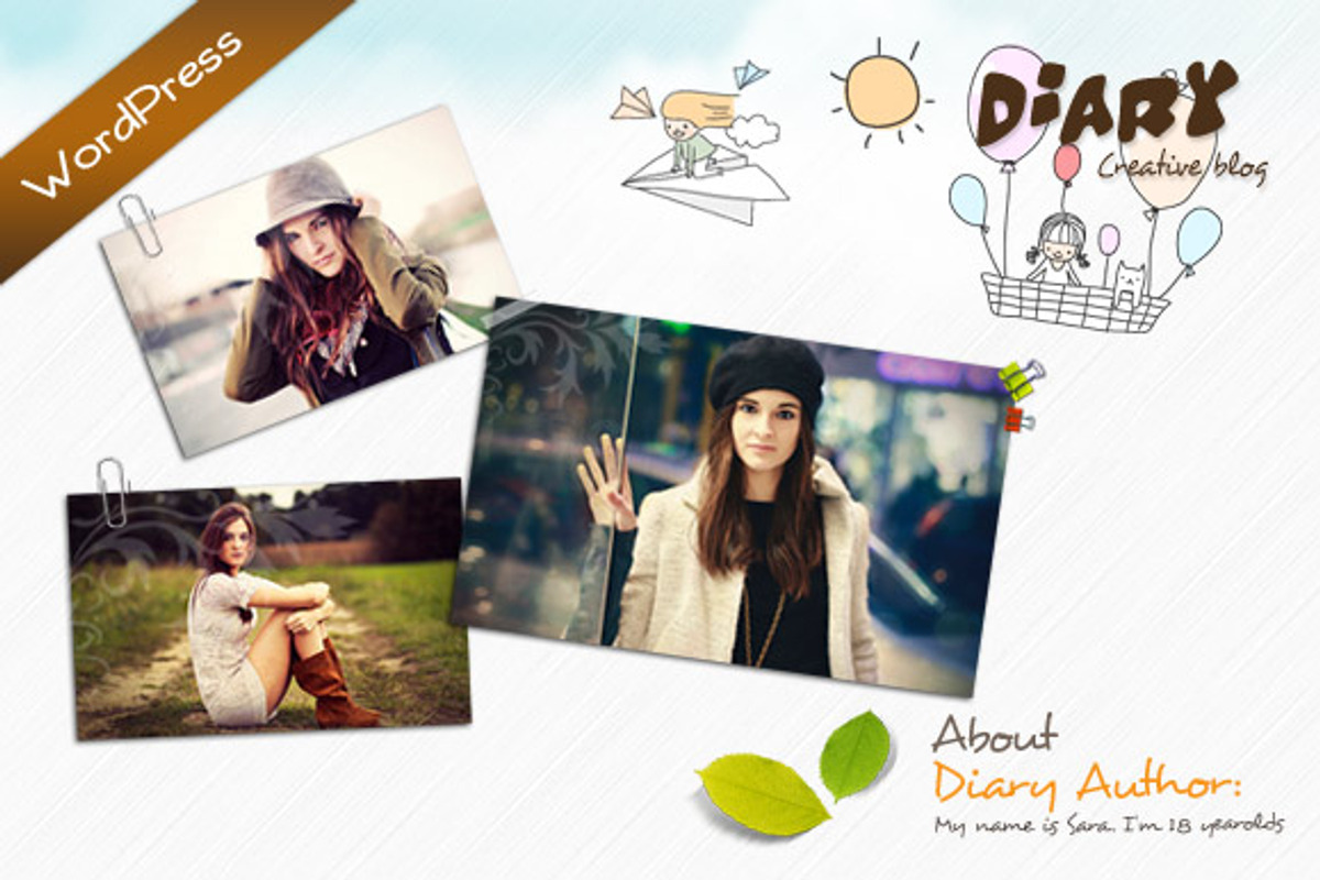 Diary - WordPress Theme, a WordPress Template by TemPlaza (Photo 1 of 4)