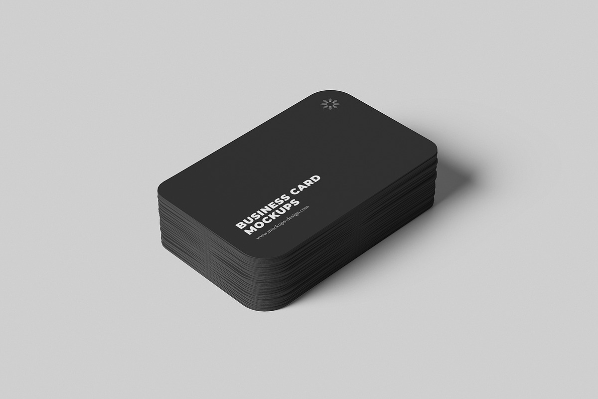 Round Edges Business Card Stack Mock, an Advertising Mockup by Pexelcorner (Photo 3 of 5)