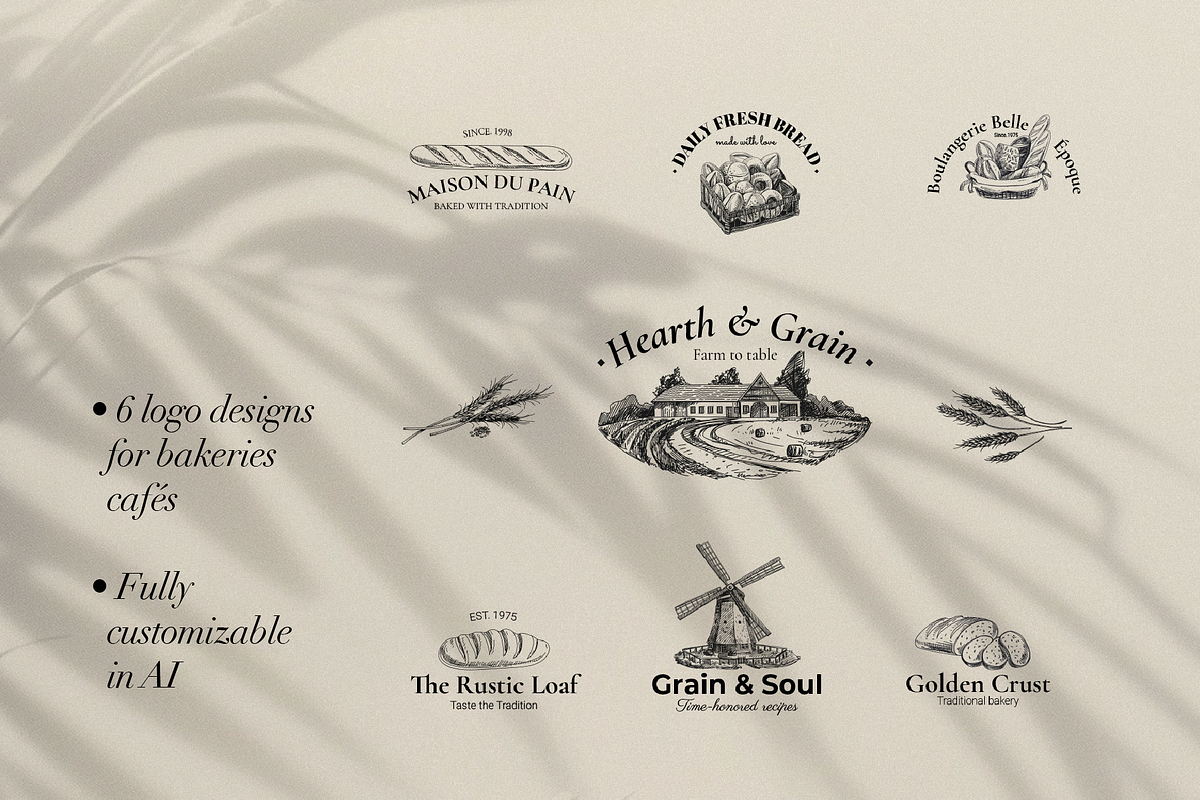 Bakery Bundle – Illustrations, Logos, an Illustration by Natalya Levish (Photo 3 of 7)