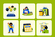 Happy Birthday Illustration Set, a Decorative Illustration by Prosymbols (Thumbnail 8 of 10)