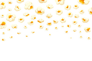 Falling popcorn. Flying popcorn, a Food Illustration by Stock-Smart-Start
