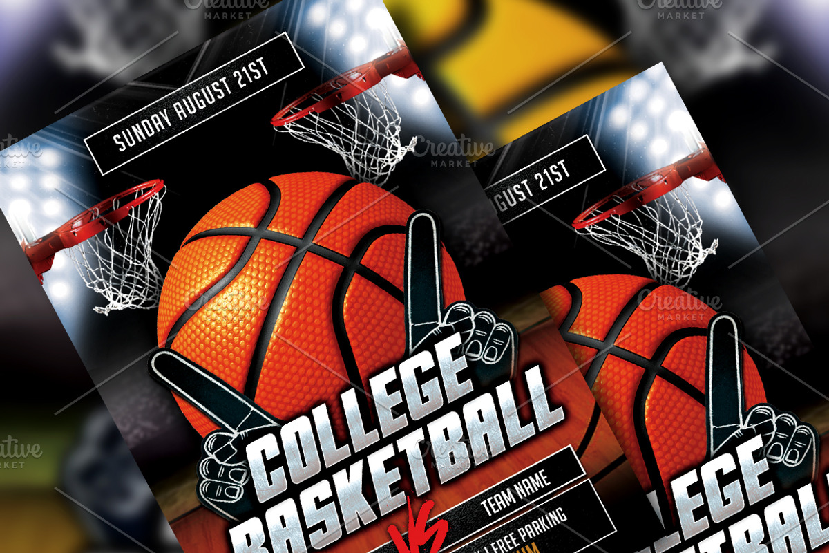 College Basketball Flyer v2, a Flyer Template by AyumaDesign (Photo 2 of 3)