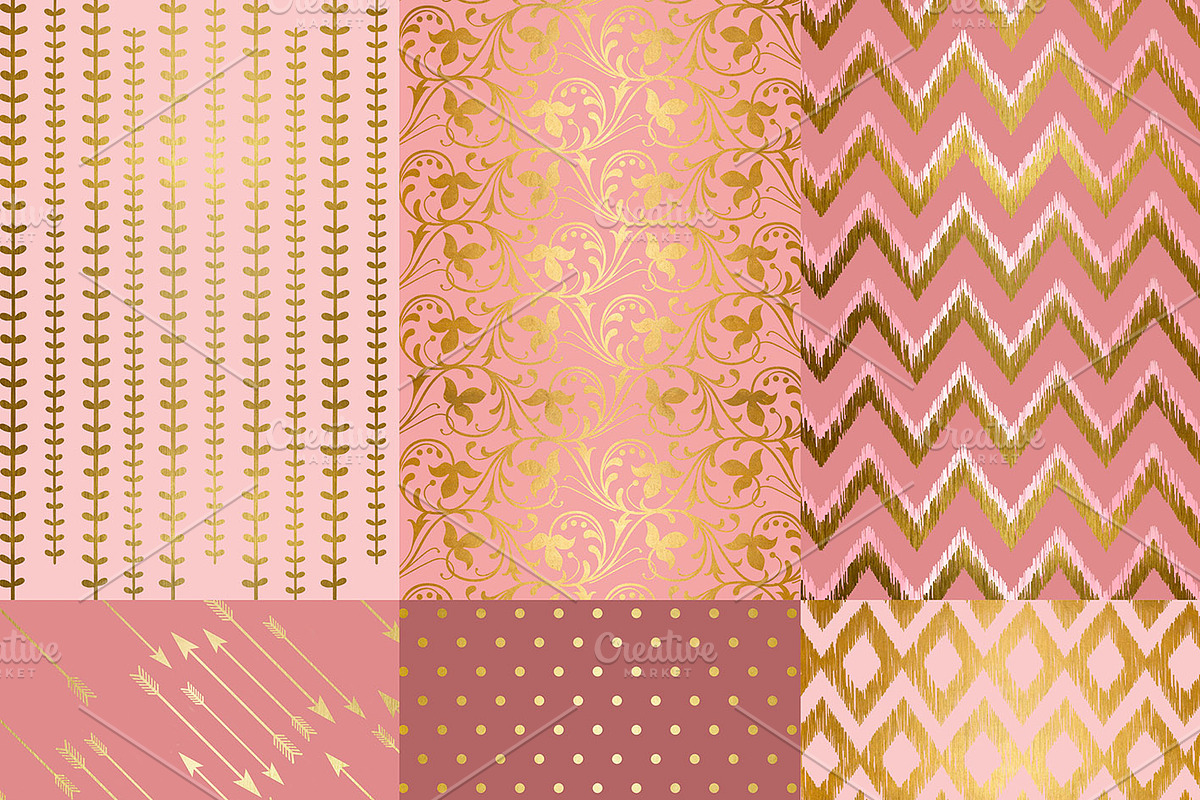 Blush & Gold Wedding Papers, a Texture Graphic by Chus Moreno Studio (Photo 3 of 5)