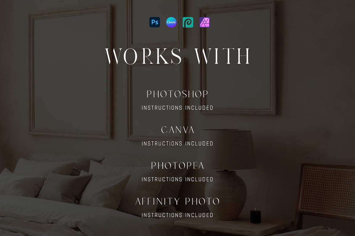 Bedroom Mockup Bundle | Multi-Size, a Household Mockup by The White Space Co. (Photo 9 of 9)