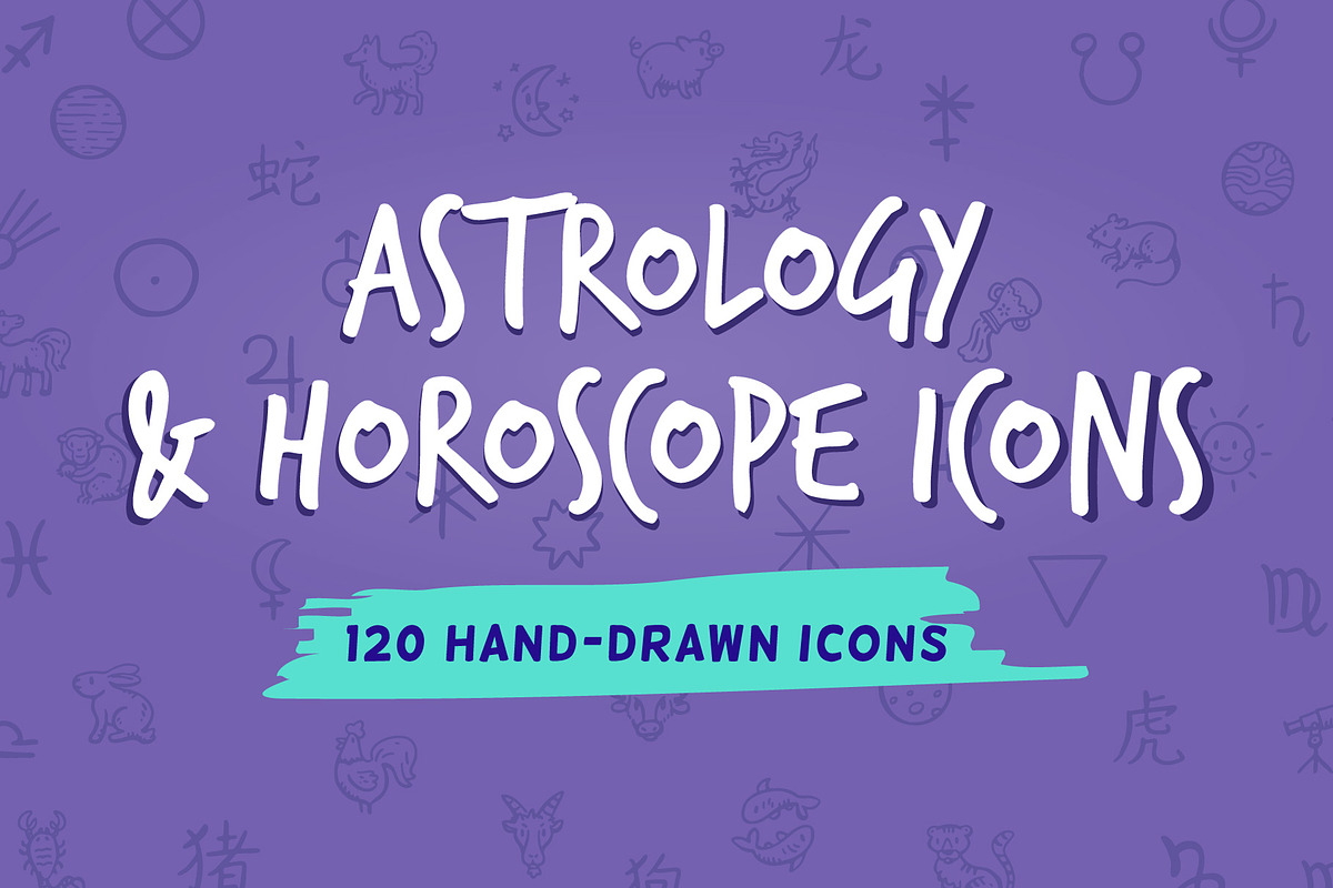 120 Hand-drawn Astrology icons, an Icon by Hand-Drawn Goods (Photo 1 of 4)