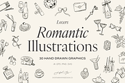 Lovers: Romantic Illustrations, an Object Graphic by Sarah Ann Design (Thumbnail 1 of 7)