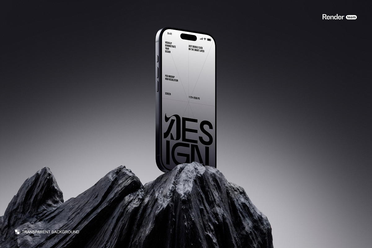 iPhone 17 Pro Scene Mockup, an iPhone Mockup by Renderteam (Photo 3 of 8)