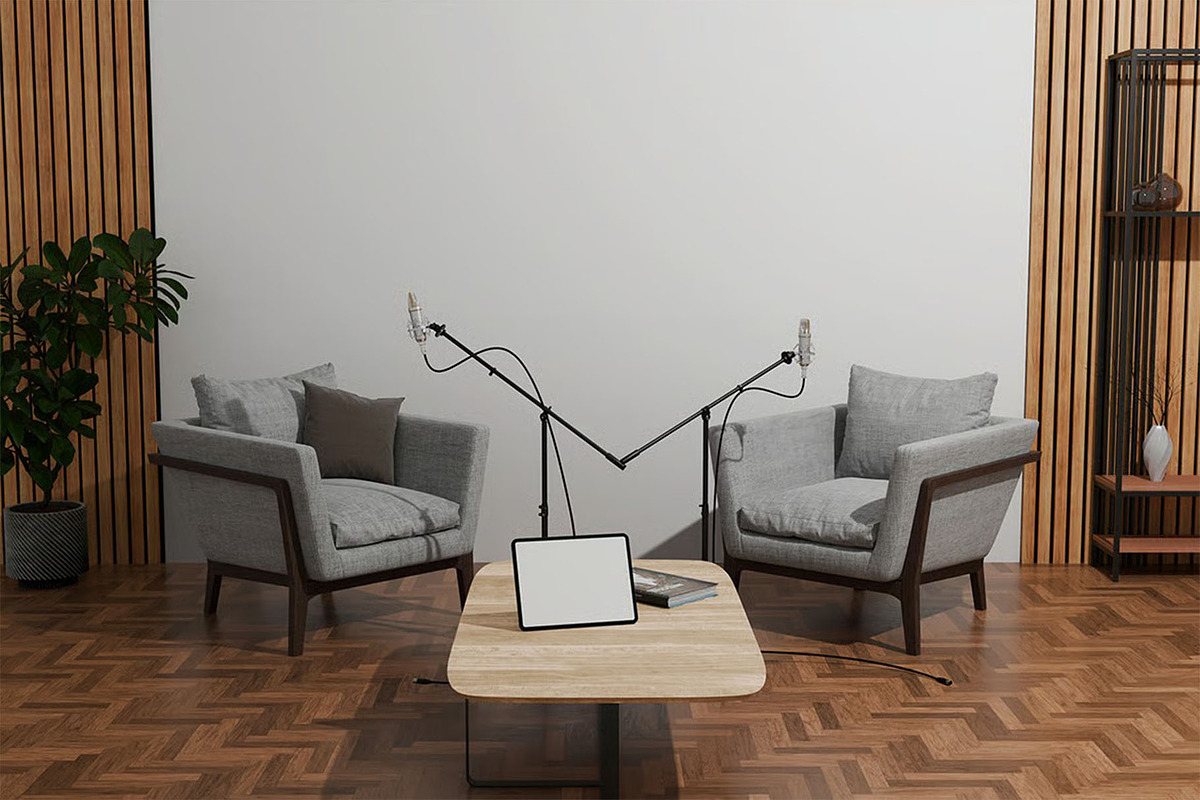 Podcast Room Mockup, an iPad Mockup by zphotographystudio (Photo 3 of 4)
