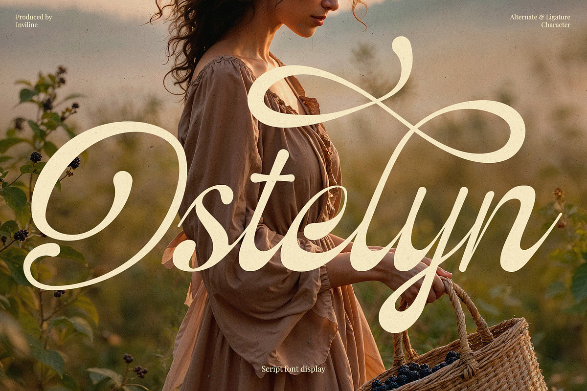 Ostelyn – Elegant Script Font, a Script Font by Inviline.co (Photo 1 of 15)