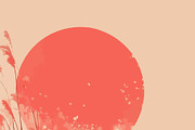 Crimson Sun in Japanese Landscape, a Decorative Illustration by 3D assets for your awesom (Thumbnail 3 of 3)
