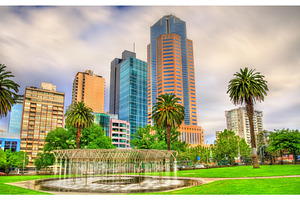 Skyscrapers of melbourne cbd in australia stock photo containing architecture, an Architecture Photo by Leonid Andronov