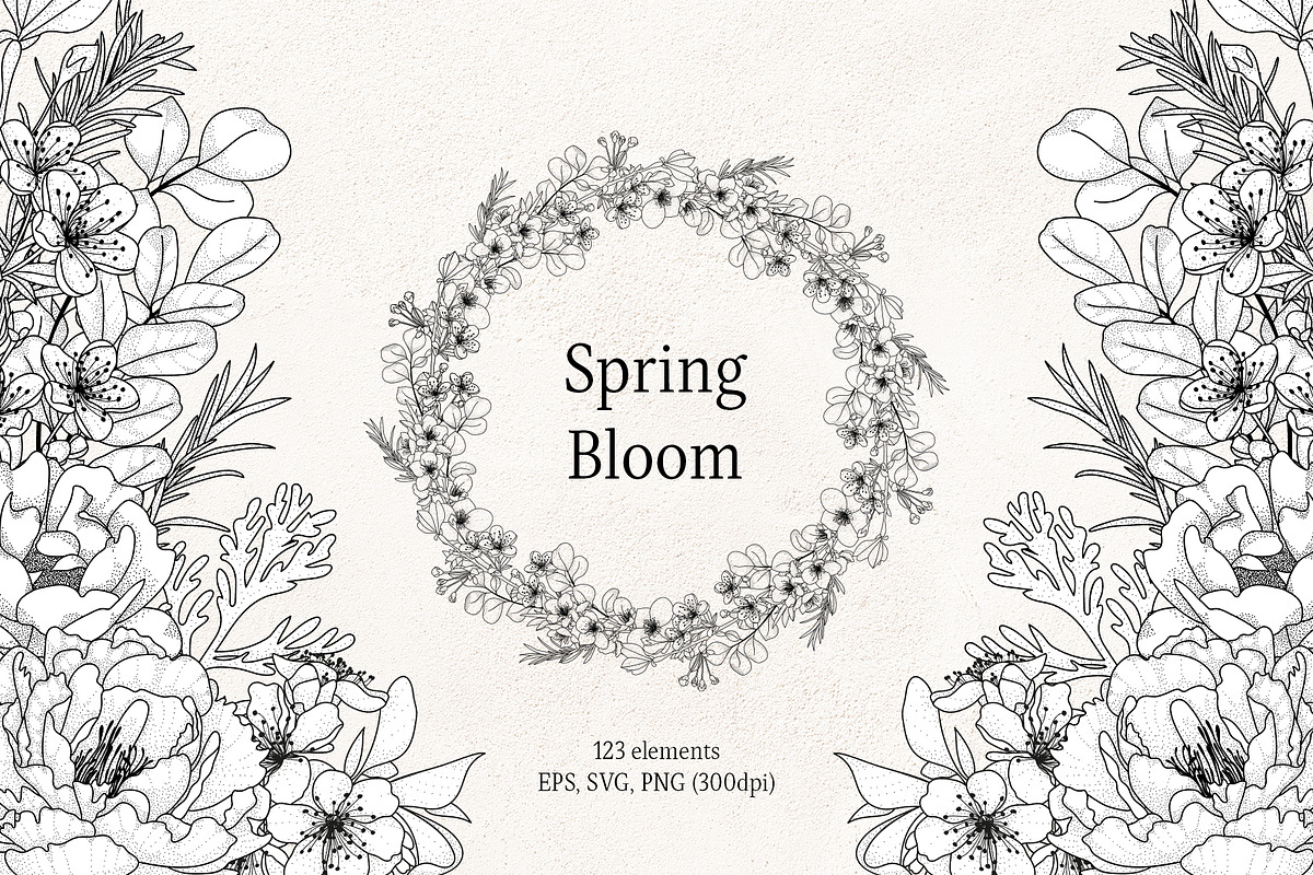 Floral Line Art SVG Botanical Frames, an Illustration by PawGraphic (Photo 1 of 10)