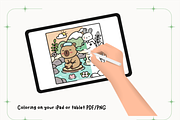 Capybara and Friends Coloring Pages, an Animal Illustration by Design Station (Thumbnail 4 of 4)