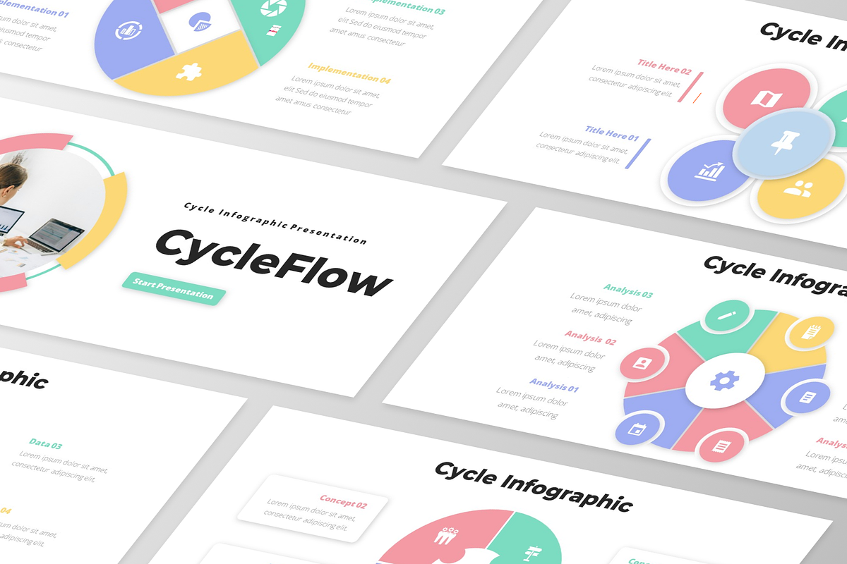 CycleFlow - Cycle Infographic, a Presentation Template by GraphauseProject