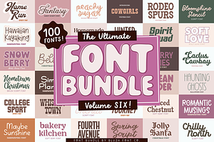 100 FONTS - ULTIMATE Font Bundle V6