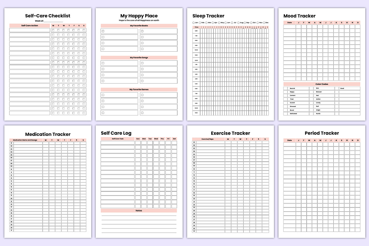Printable Self-Care Journal Bundle, a Print Template by Mustafiz (Photo 3 of 9)