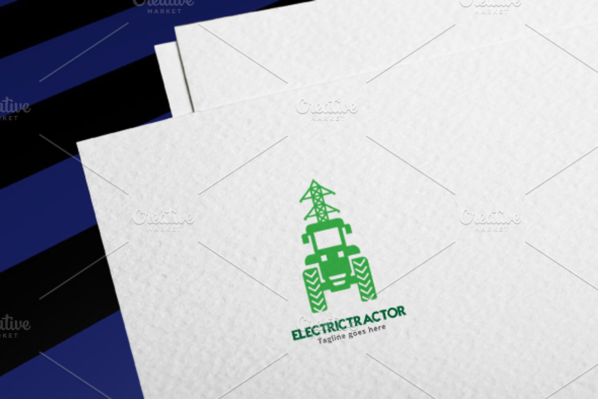 Electric Tractor Logo, a Branding & Logo Template by da_only_aan