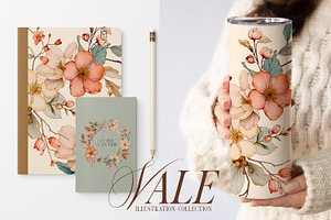 Floral Illustration & Pattern Kit