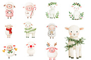 Christmas Quirky Sheep clipart, an Illustration by Designworld (Thumbnail 4 of 4)