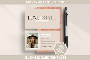 Beige Business Card Template