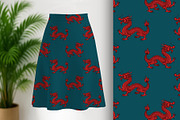 Regal Red Dragon Seamless Pattern, a Pattern Graphic by Sharon Schwalbe (Thumbnail 2 of 7)