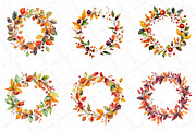 Watercolor Autumn Wreath Clipart, an Illustration by DreamPrint404 (Thumbnail 4 of 5)