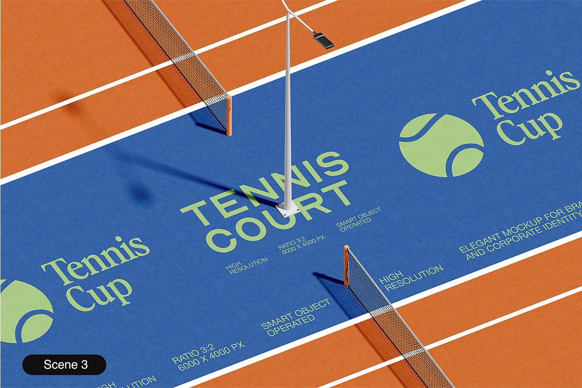 Court Branding Mockup – 3 PSD Scenes, an Advertising Mockup by decographstud (Photo 4 of 6)