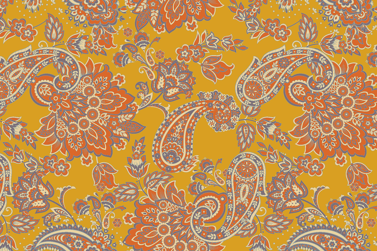 Paisley seamless fabric patterns, a Pattern Graphic by antalogiya (Photo 3 of 4)