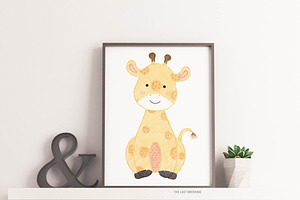Scandinavian Giraffe Nursery Prints