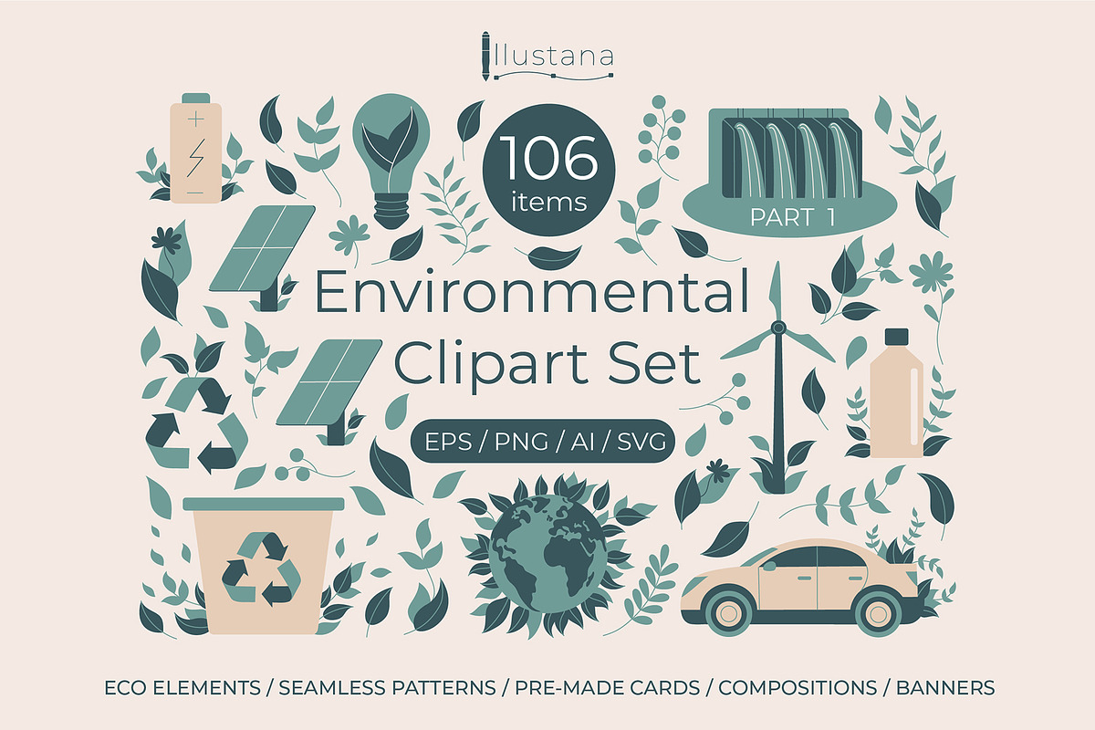 Environmental Clipart Set, an Object Illustration by Illustana (Photo 1 of 17)