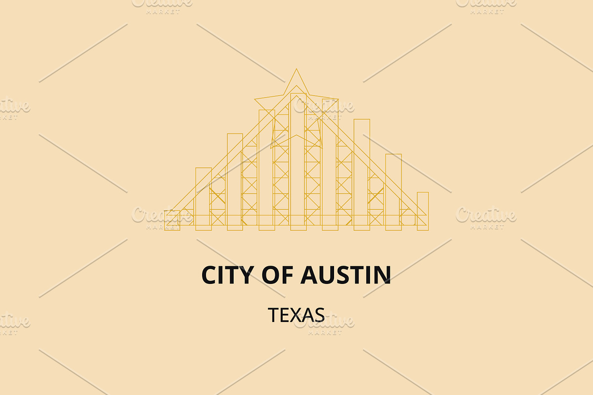 Austin Architectural Line-Art Logo, a Branding & Logo Template by Aura Canyon HQ (Photo 6 of 6)