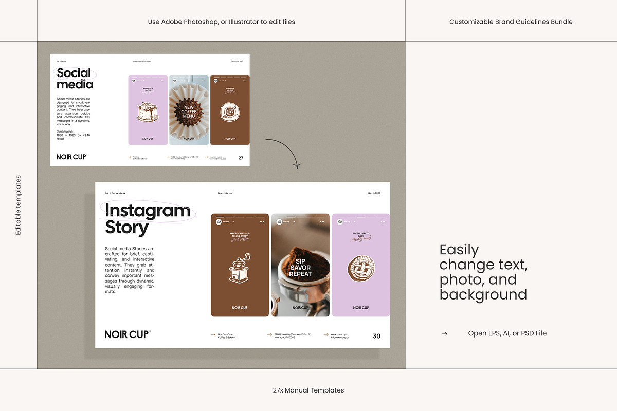 Cafe Brand Guidelines, a Presentation Template by iStar Design (Photo 16 of 16)