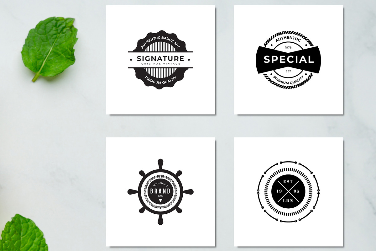 Vintage Badge Design Template, a Stationery Template by MightyDesign (Photo 1 of 6)