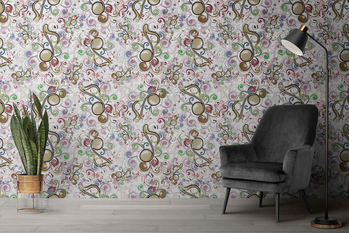 Music Background with Vintage Swirls, a Pattern Graphic by AAN Seamless Shop (Photo 4 of 4)