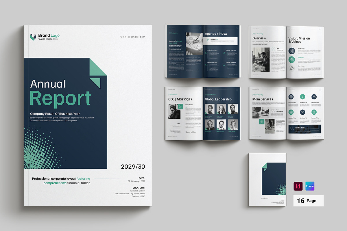 Annual Report Template, a Brochure Template by Cleffon_Graphic_Studio (Photo 1 of 7)