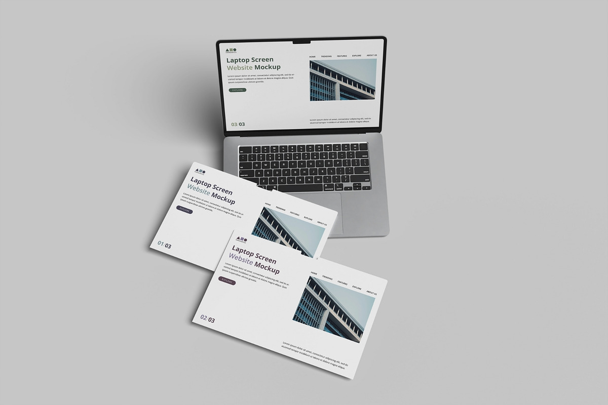 Laptop Screen Website Mockup PSD, a Mac Mockup by MA-KING_ART (Photo 2 of 5)