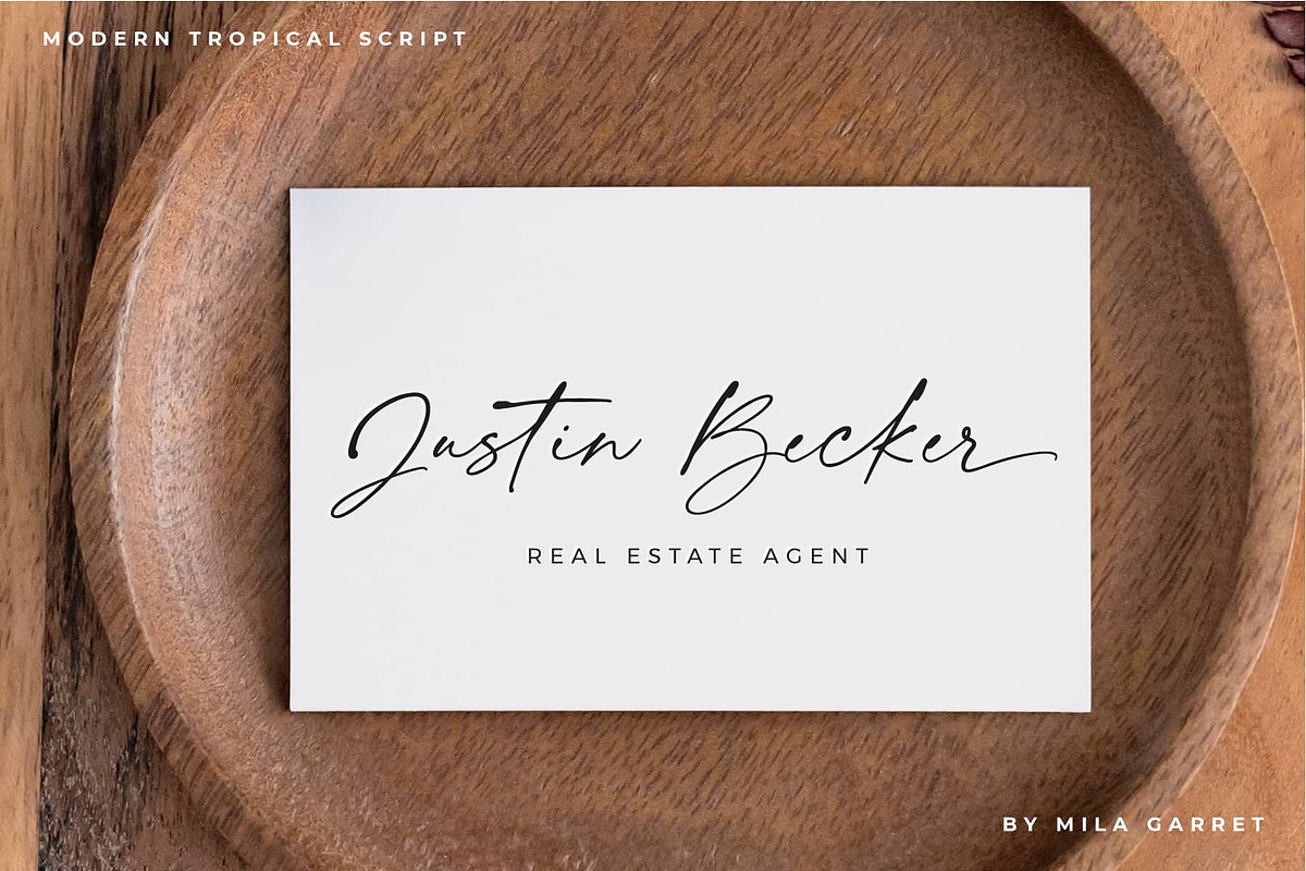Modern Tropical Font Duo Logo Script, a Sans Serif Font by Mila Garret (Photo 8 of 14)