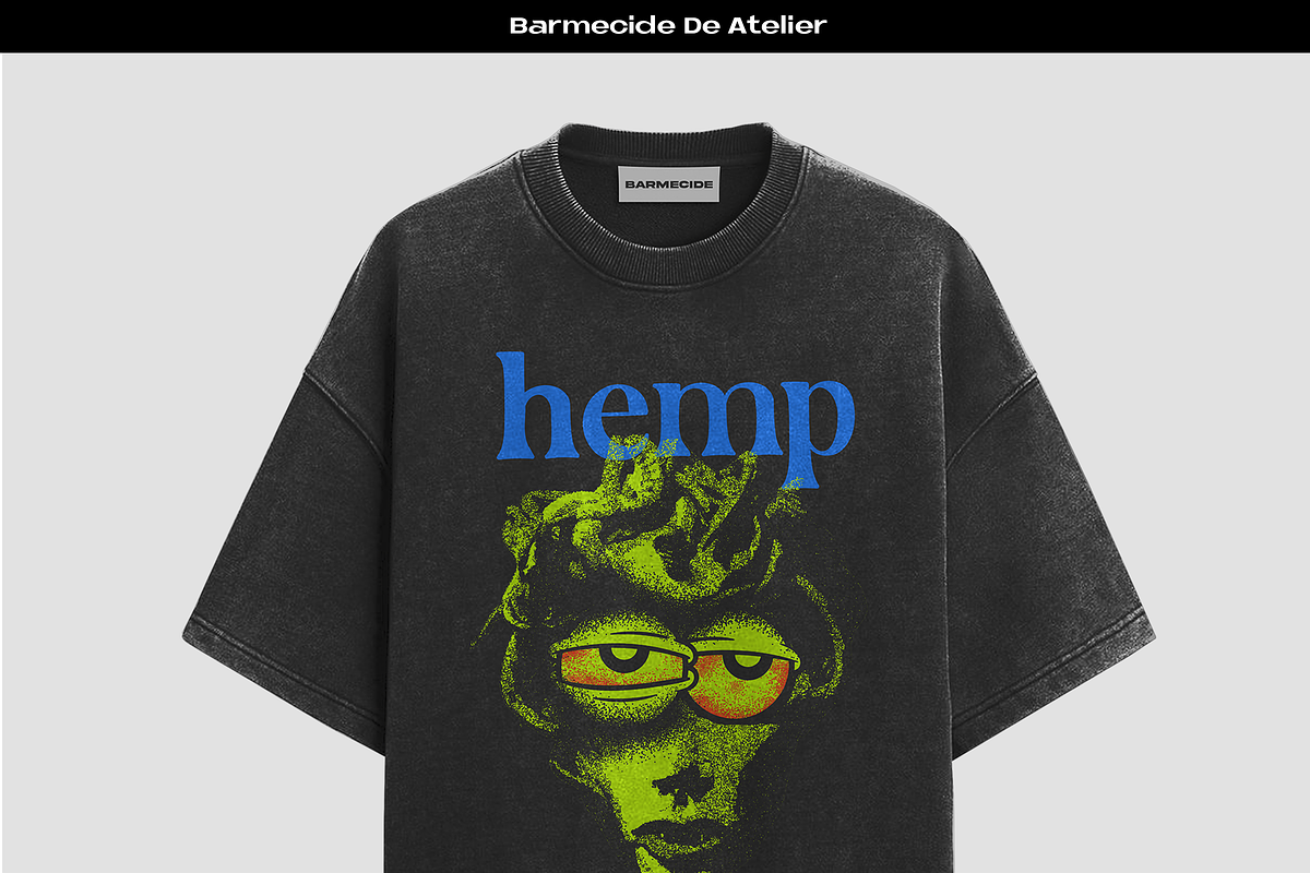 Washed boxy fit t-shirt mockup, a Shirt Mockup by Barmecide Mockup Studio (Photo 2 of 4)