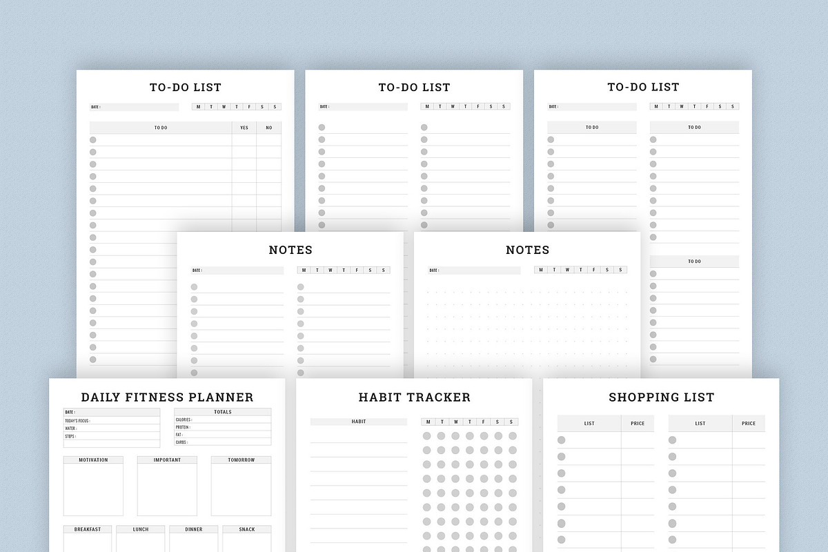 Ultimate Planner Bundle Pack Vol.13, a Stationery Template by Amit Debnath