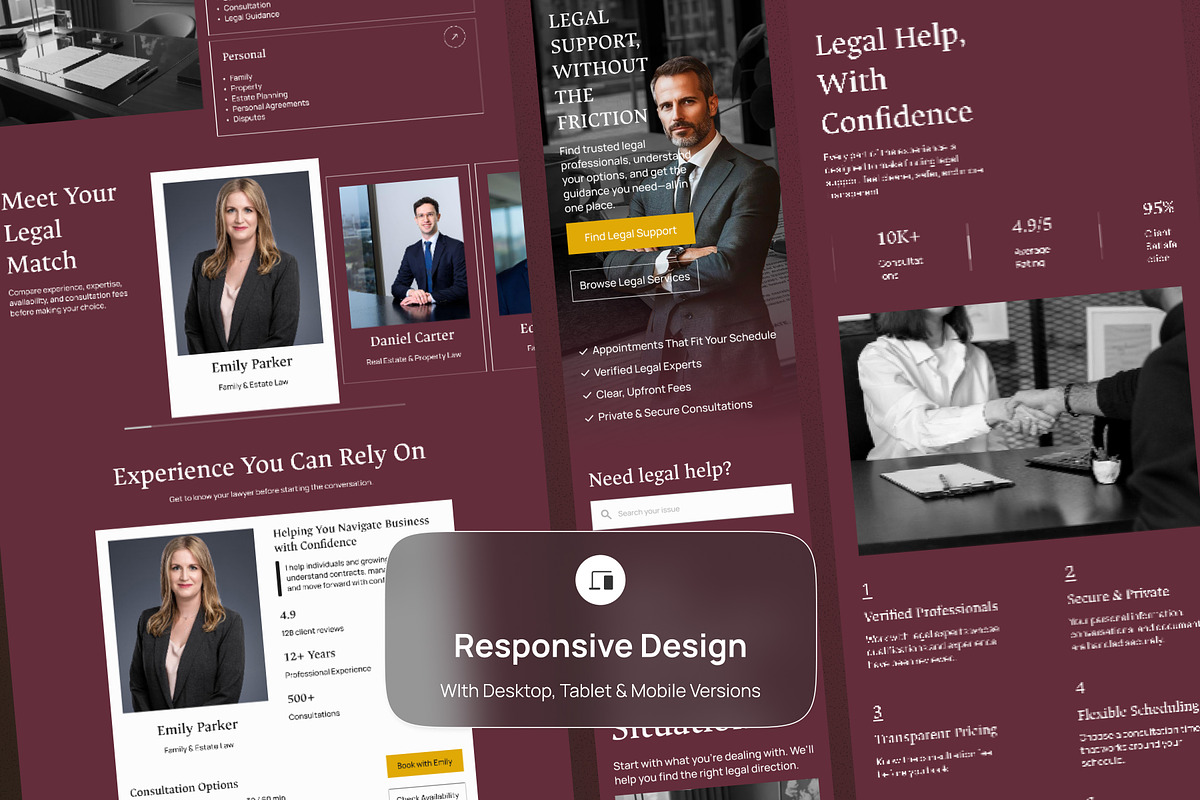 Lexhub - Legal Consultation Landing, a Landing Page Template by twinstd (Photo 3 of 5)